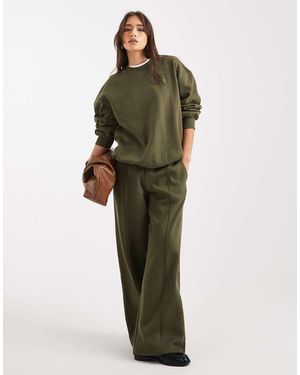 Miss Selfridge Wide Leg Joggers - Green
