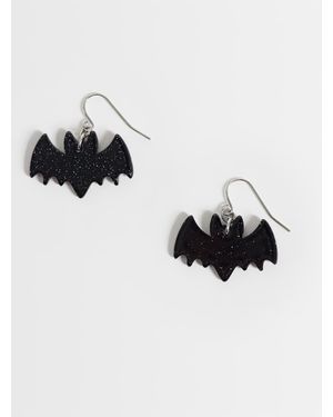Accessorize Orecchini Pipistrello Bianca Neri Halloween - Nero