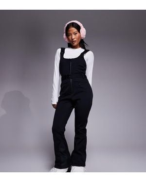 ASOS 4505 Ski & Snow Asos 4505 Ski Petite Soft Shell Belted Water Repellent Bib Salopettes - Blue