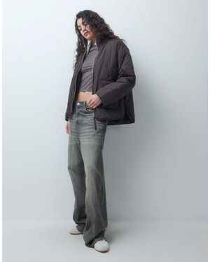 JJXX Serena High Neck Quilted Jacket - Grey