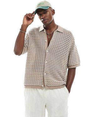 Jack & Jones Polo All'Uncinetto Con Bottoni - Neutro
