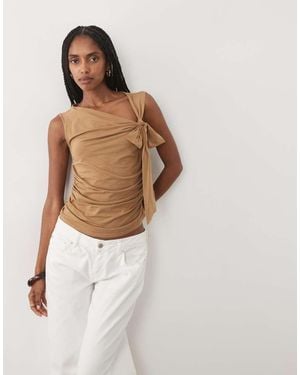 Miss Selfridge Multiway Tie Shoulder Top - Multicolour