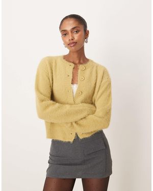 Motel Audrina - gilet en maille duveteuse - sauge - Neutre