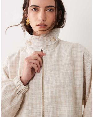 ASOS Chaqueta Harrington Casual A Cuadros-Multi - Neutro