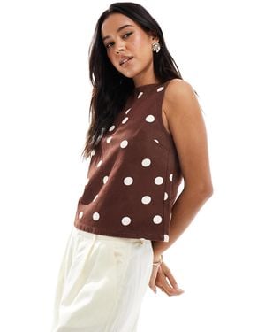 ASOS – jeans-tanktop - Braun