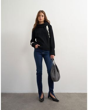 TOPSHOP Skinny high-rise-jeans mit seitlichem schlitz - Weiß