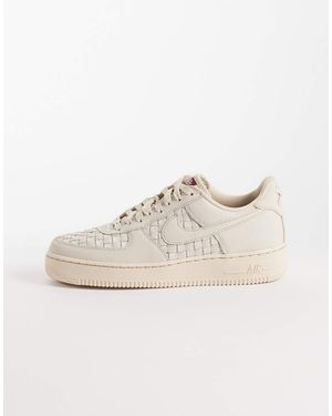 Nike Air Force 1 Low Retro Woven Suede Trainers - Natural