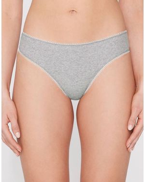 Tezenis Cotton Cutie Ribbed Brazilian Briefs - Grey