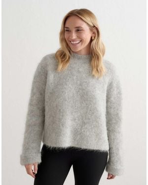 Aim'n – strickpullover aus alpakawolle - Grau