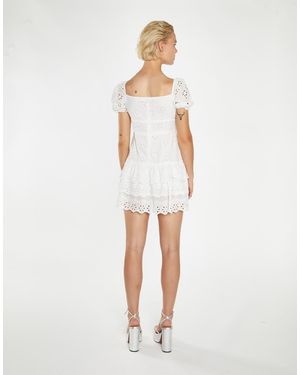 Collective The Label Milkmaid Broderie Mini Dress - White