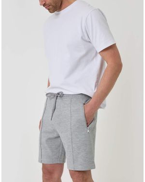 Threadbare Pique Pleated Sweat Shorts - White