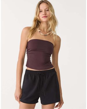 Stradivarius Pantaloncini Eleganti Neri Con Fascia - Nero
