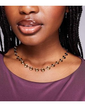 Neck On The Line Collar Con Eslabones De Espirales Chapado En Oro De - Morado