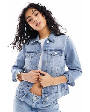 Vero Moda Chaqueta Vaquera Con Lavado Azul Claro De