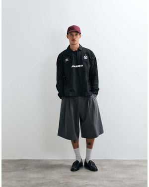 Umbro Pinstripe Drill Top - Black