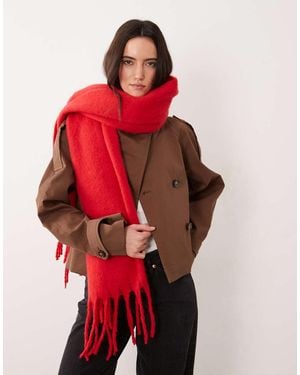 Glamorous Super Soft Blanket Scarf - Red