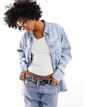 Noisy May Denim Shacket - Blue