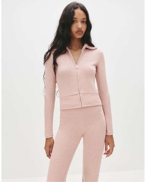 Pull&Bear Zip-up Jacket - Pink