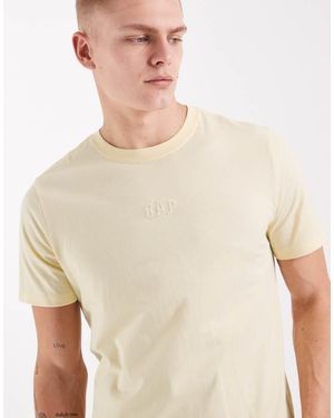 Gap Mini Logo Fitted T-Shirt - Natural