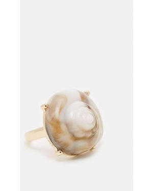 ASOS Bague avec coquillage en résine - Blanc