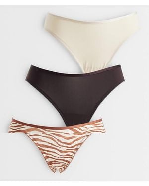 Lindex Confezione Da 3 Brasiliane Morbide Con Finiture - Neutro