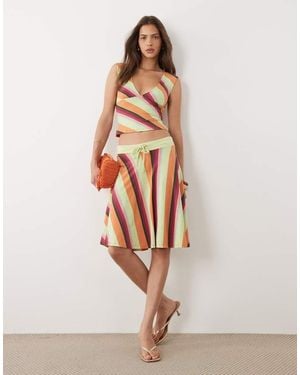 Motel Eranza Midi Skirt - White