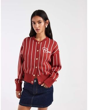GANT Gilet boutonné à logo style universitaire - Rouge