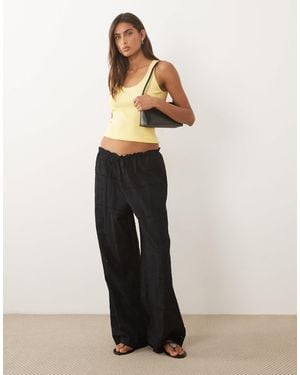 Mango Shola Embroidered Trouser Co-ord - White