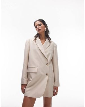 TOPSHOP Tailored Dad Blazer Dress - Natural