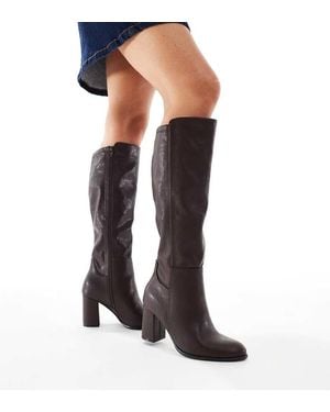 New Look Heeled Knee Boot - Red