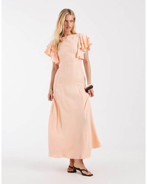 & Other Stories High Neck Sleeveless Satin Maxi Dress - White