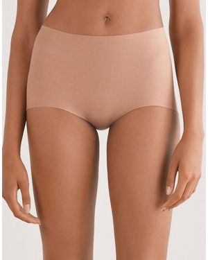 Intimissimi Light Shaping High-Waisted Cotton Briefs - Brown