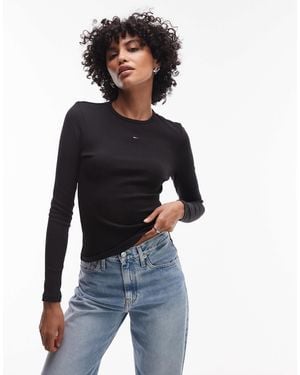Tommy Hilfiger Essential Rib Long Sleeve T-shirt - Blue