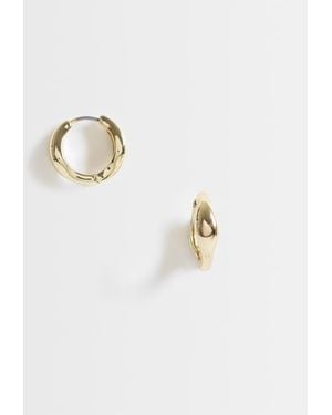Pieces Small Chunky Hoop Earrings - Natural