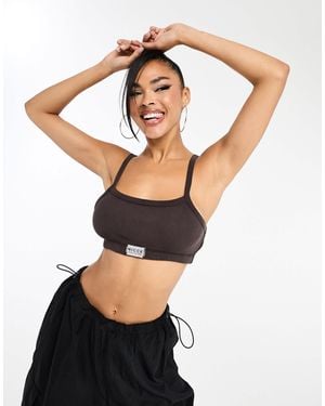 Nicce London Kira Waffle Crop Tank Top - Black