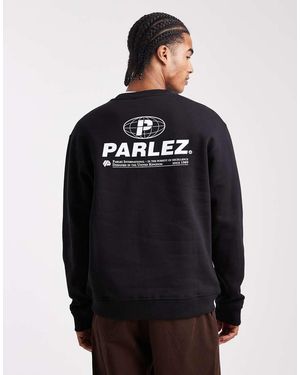 Parlez Sweatshirt Met Gezeefdrukte Grafische Print En Logo Op De Achterkant - Zwart