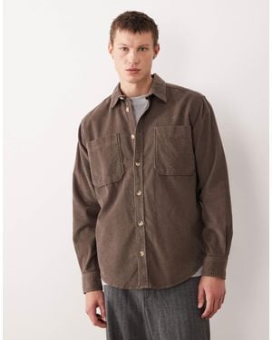 Only & Sons Cord Overshirt - Brown