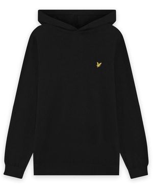 Lyle & Scott Mid Knits Golf Pullover Hoodie - Black