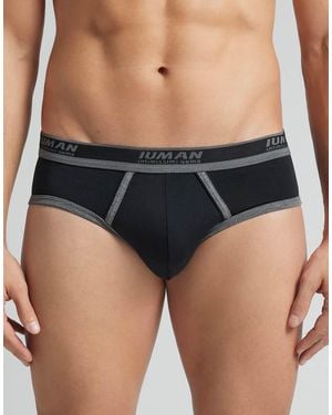 Intimissimi Superior Cotton Briefs With Logo - Blue