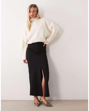 ASOS Ultra Hoge Taille Getailleerde Maxi-Rok Coord - Naturel
