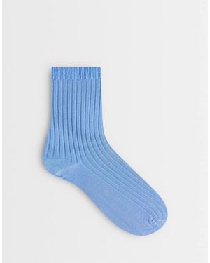 TOPSHOP Lillie Ribbed Socks - Blue
