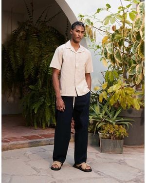 Farah Greenport Wide Leg Drawcord Waist Trousers