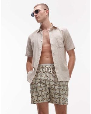 RVCA La Eye Floral Elastic Waist Swim Short - Green