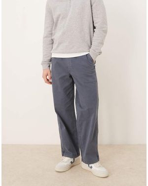 Abercrombie & Fitch Pantalones Holgados Sin Cierres De - Gris