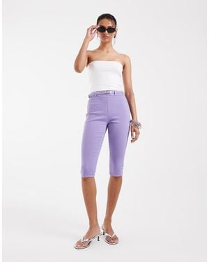 ASOS Vaqueros Capri Lilas-Rojo - Morado