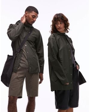 Rains 12010 Unisex Waterproof Short Jacket - Black