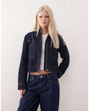 Collusion Denim 00s Hooded Jacket - Blue