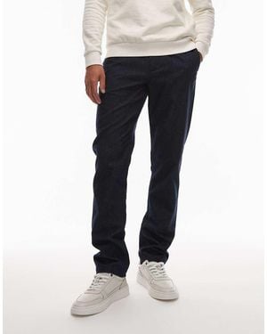 Tommy Hilfiger Denton Brushed Heather Chino Trousers - Blue