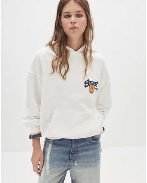 Pull&Bear Stwd Fruit Hoodie - White