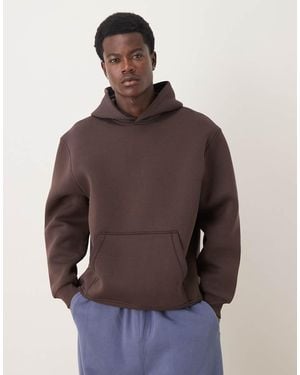 ASOS Oversized Scuba Hoodie - Brown